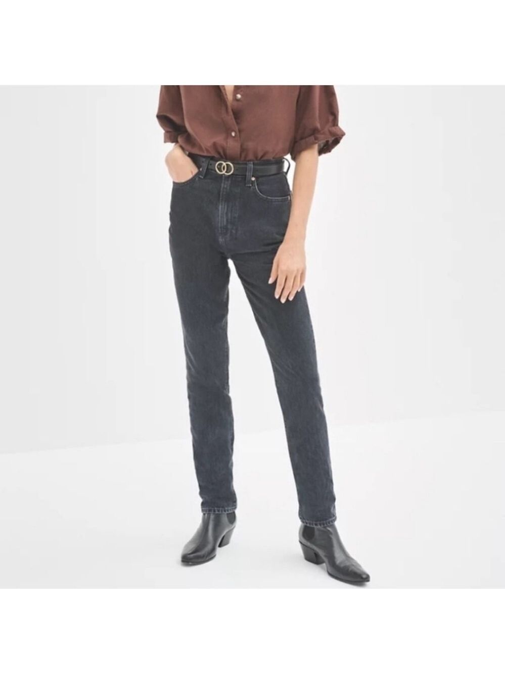 Denim Forum The Nina Super High Cigarette Black Size 26x29